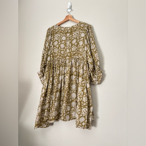 Daughters of India Cotton Voile Billow Sleeve Mini Kyra Dress - Picture 6 of 14